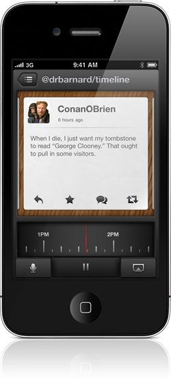 Tweet Speaker: iPhone app reading your Twitter timeline